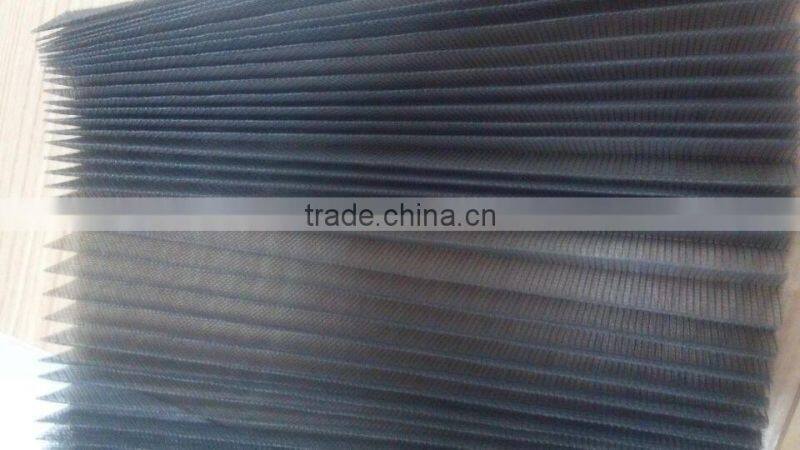 YS manufacturer pleated fiberglass window screen/ polyester plisse incect screen/fold mosquito screen net
