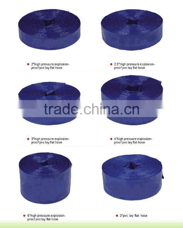 PVC lay flat hose hydraulic hose discharge water hose for irrigation