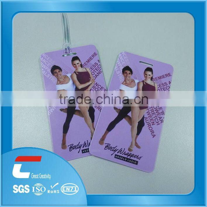 Customized size hole punch printed hard pvc festival ID event card