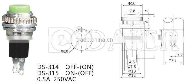 DS-314 10mm switch push button