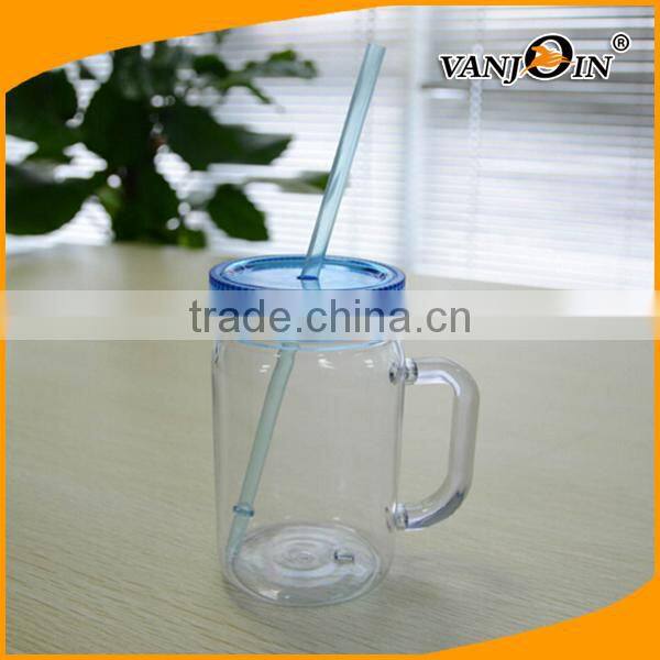 High Quality Plastic Square 250ml Mason Jar with Pump Sprayer Screw Cap