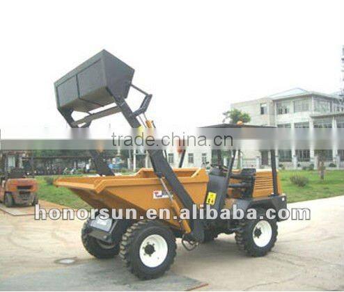 1.5 ton site dumper with front loader