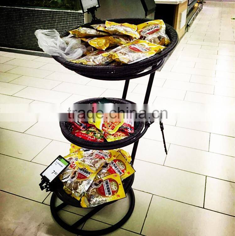 Creative wholesale supermarket accessories display stand storage basket