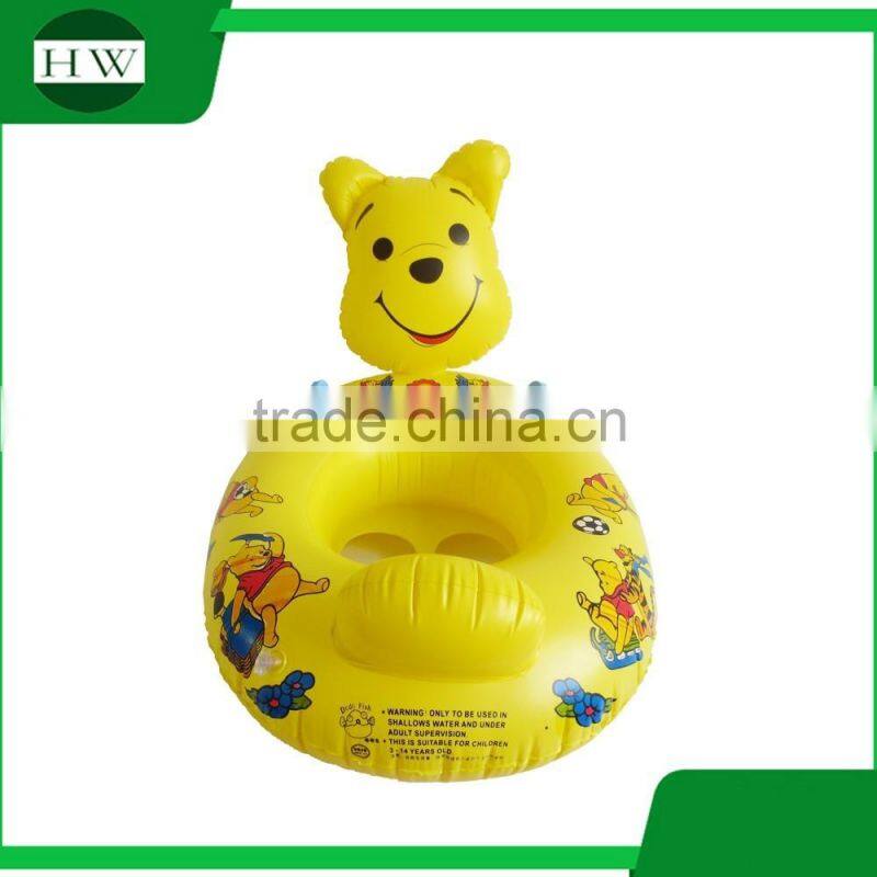 custom inflatable animal shaped baby swimming boat/ring