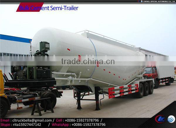 40 50 60m3 Bulk cement tank semi trailer , cheap price bulk cement transport semi trailer
