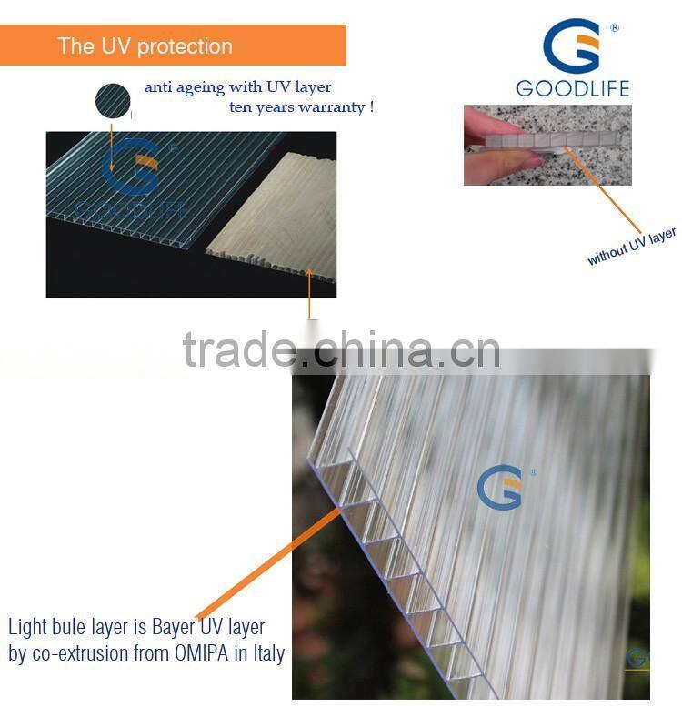 Best quality pc transparent roofing sheet for construction of building