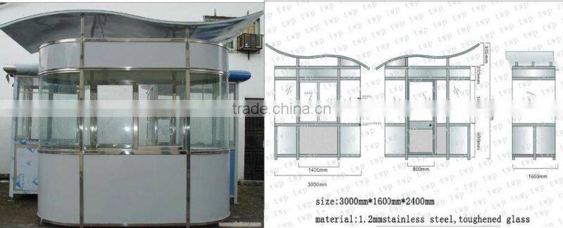 high quality security guard booth/ sentry box/ shop kiosk for sale