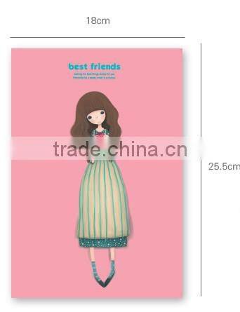 Creative cute cheap girls paper notebook