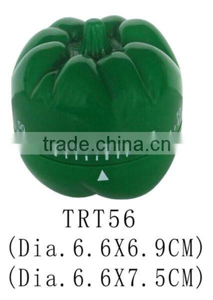 Plastic Green Pepper Shape kitchen Timer/Countdown Mechanical Timer