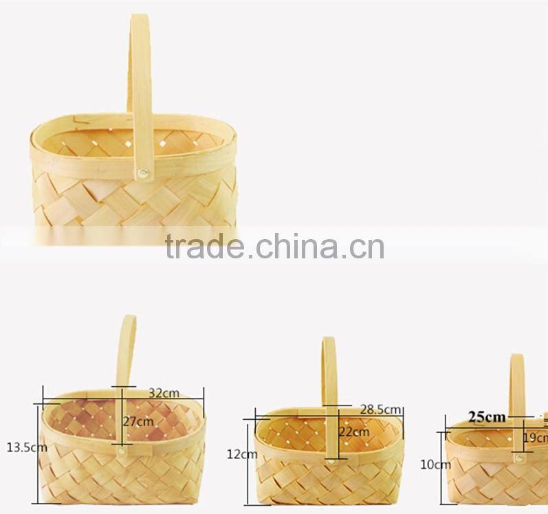 Wholesale Cheap water fir wood chip fruit basket