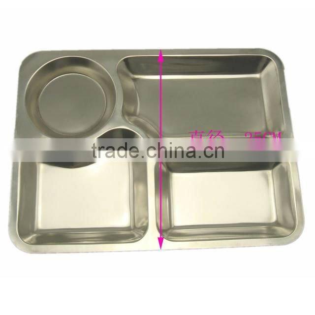 SS18/8 Stainless Steel Fast Food Tray/Mess Tray/Snack Tray,Winolaz