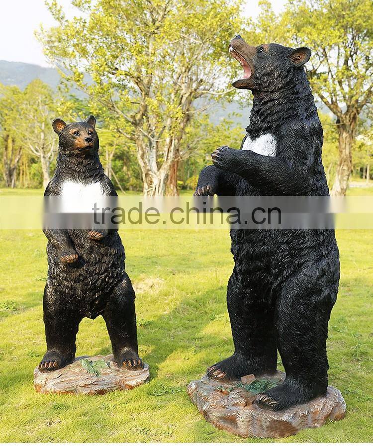 Garden jungle wildlife fiberglass silverback gorilla statue