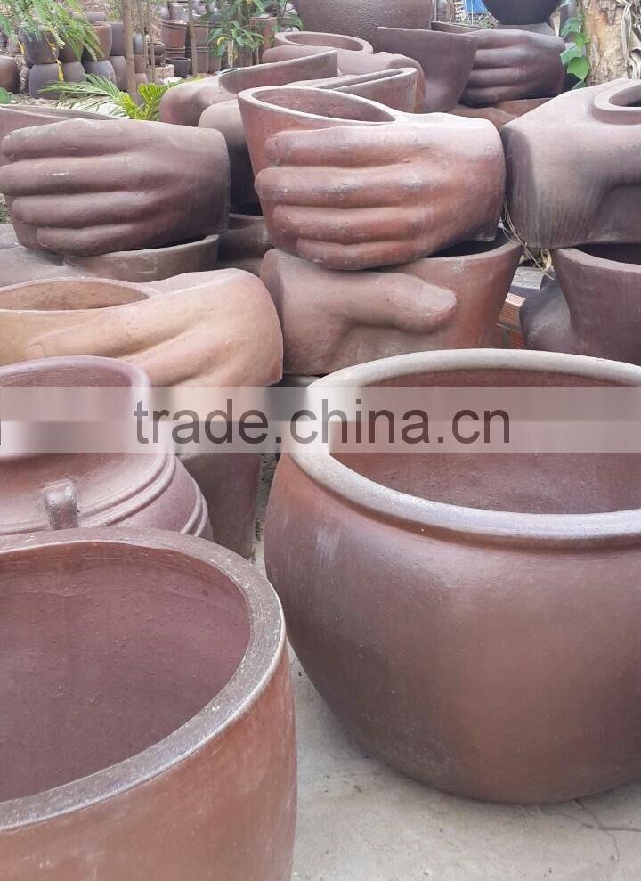 Stock terracotta Pots, Stock dark clay terracotta pots, Stock Vinh Long Terracotta pots