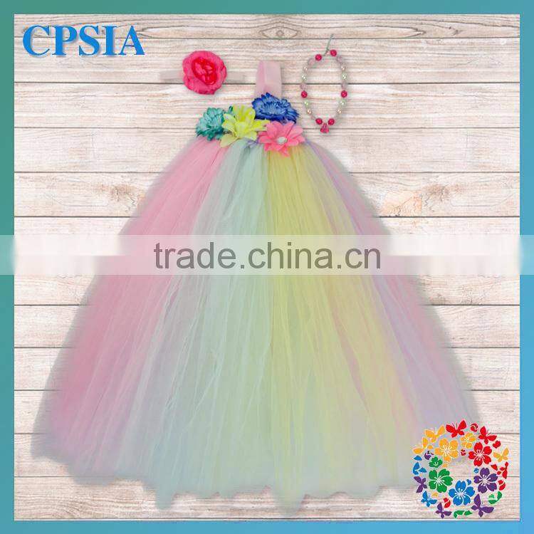 Latest Flower Birthday Dress For Baby Girl Party Dress Pictures