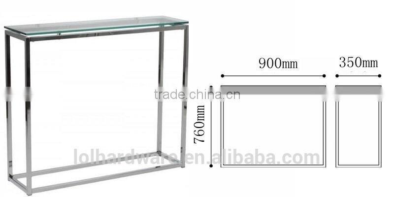 Factory price Euro Style metal Chrome base console table
