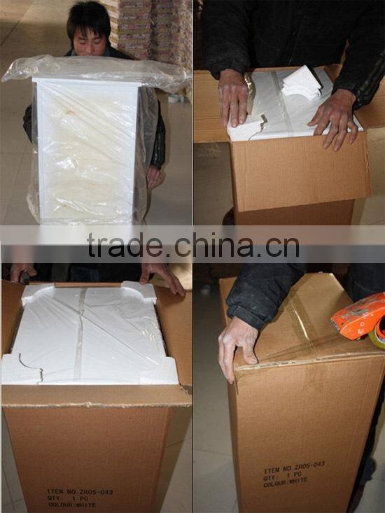 Modern White And Brown Two Drawer Shoe Store Furniture