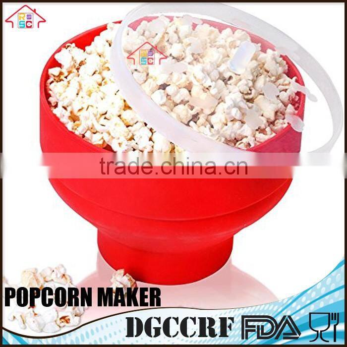 NBRSC Collapsible Microwave Silicone Popcorn Popper Maker with handle