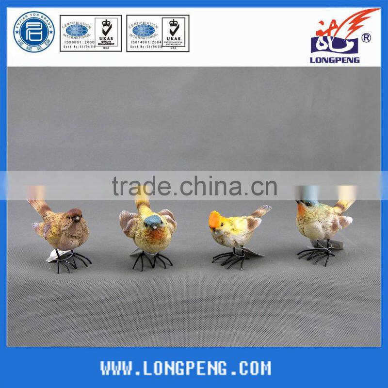 Cute Small White Polyresin Bird for Garden Decoration & Indoor