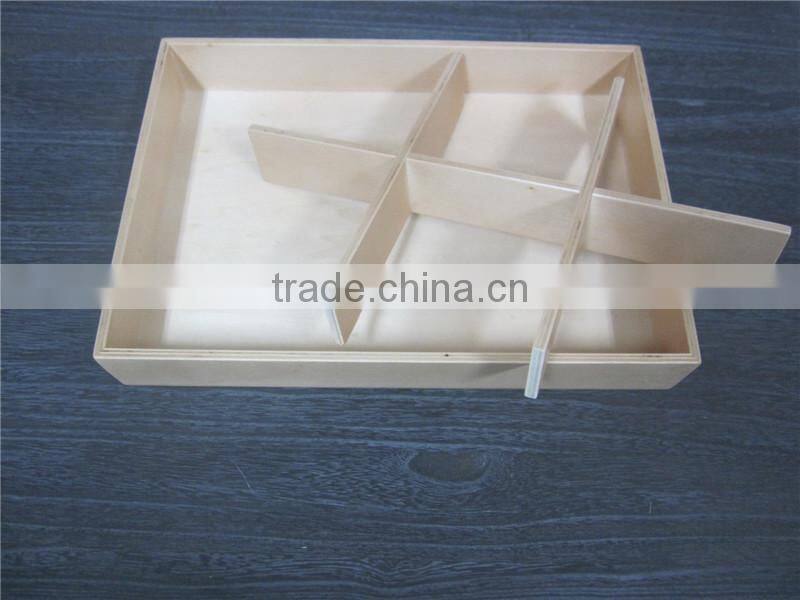 divided solid wood tea box handmade wooden box