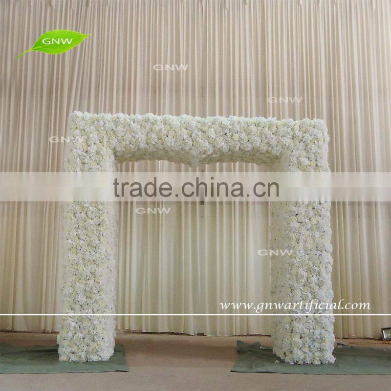 GNW FLW161018 Wedding flower arch Blue Floral ceremony backdrop for wedding