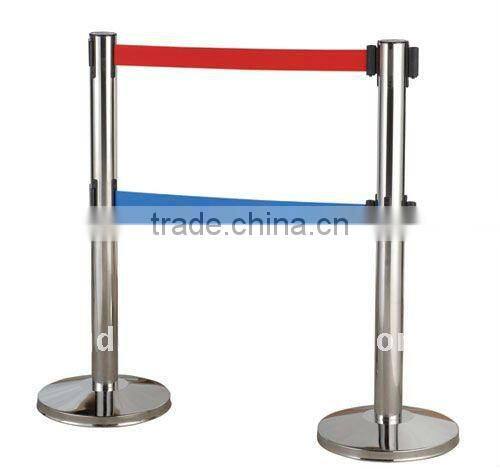 Stainless Steeel Queue Stand with warning belt