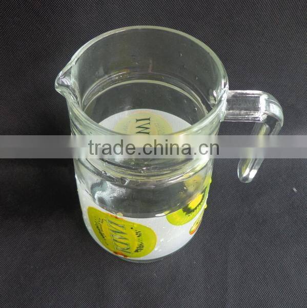 High quality glass coffee pot glass tea jug fusing glass hot pot with handle