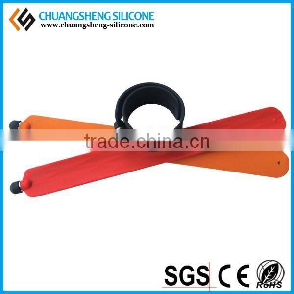 Silicone slap band with touch pen for digital phone