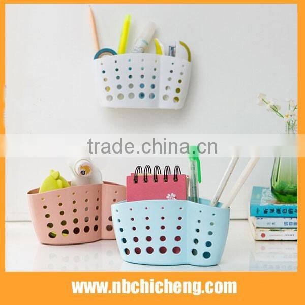 bathroom basket storage plastic shelf wall holder