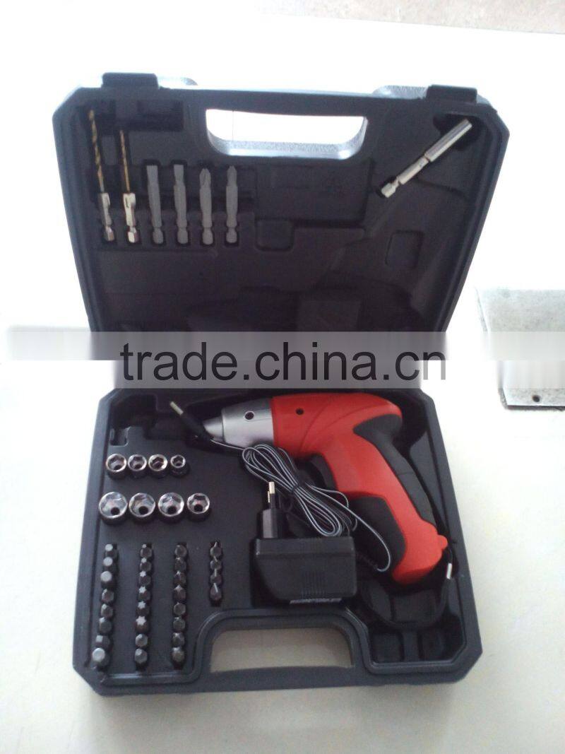 DC 4.8v 45PCS no foldable Cordless Screwdriver 600MA Ni-cad battery