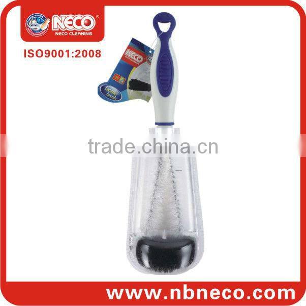 Multifunctional plastic bottle brush