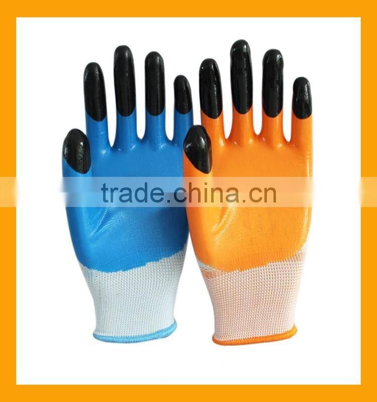 High Quality Double Dipped Smooth Nitrile Oil Proof Work Gloves