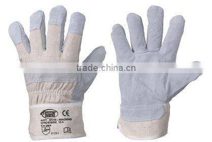 Red cow split Work glove