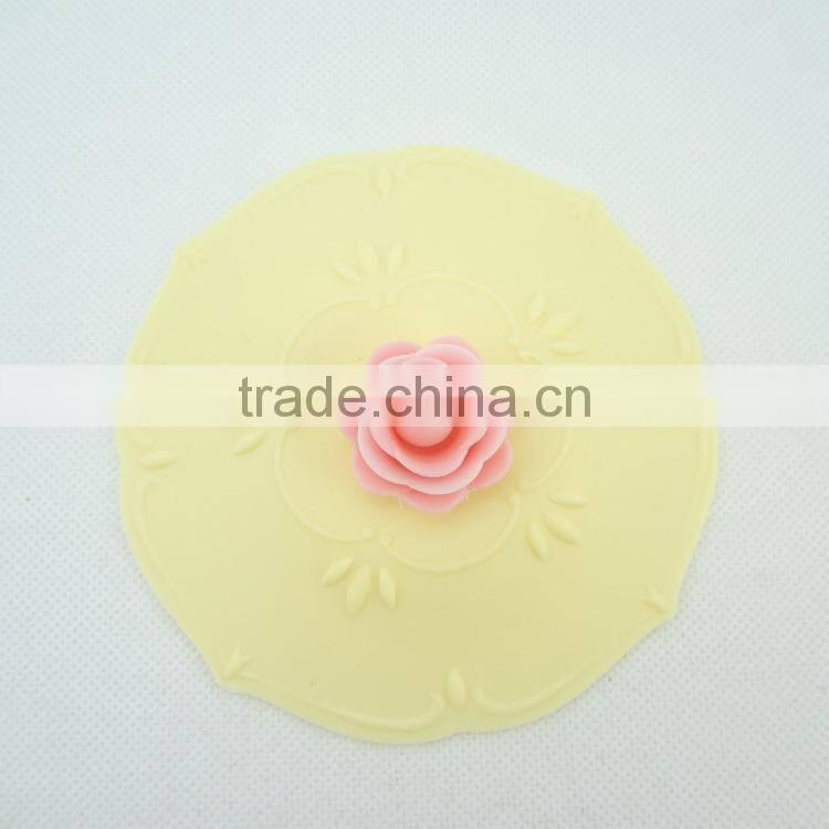 Cute Rose Silicone Watertight Cup/Mug Lid Cover