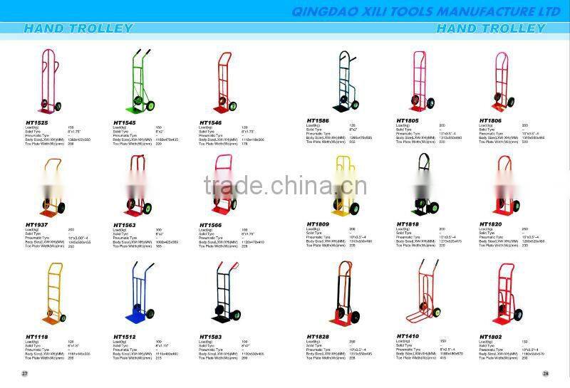 Multifunctional folding hand truck HT1827 with two solid wheels