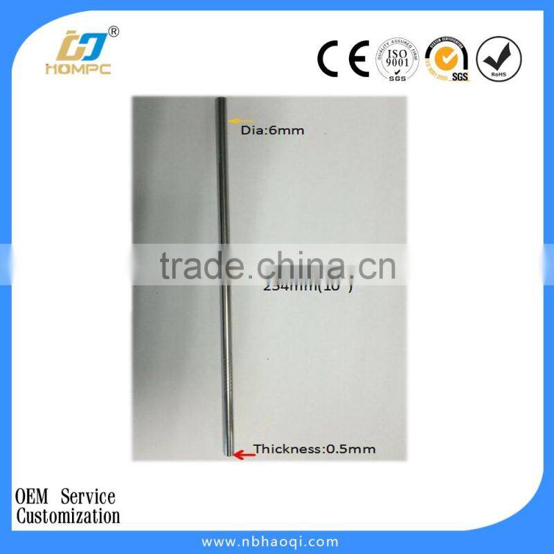 2015 new design stainless steel bar straight drinking straw