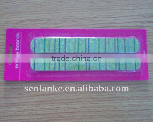 two pieces of shinning stripe nail files