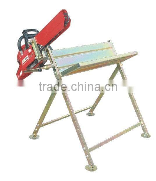 Sawhorse with Chainsaw Holder