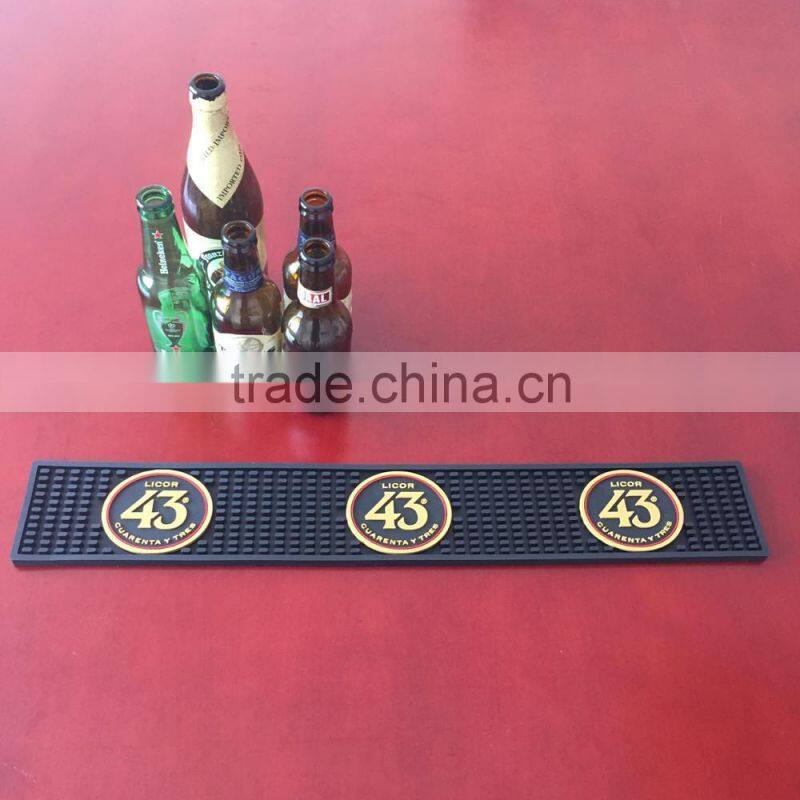 quality eco customized pvc rubber spill bar mat with logo