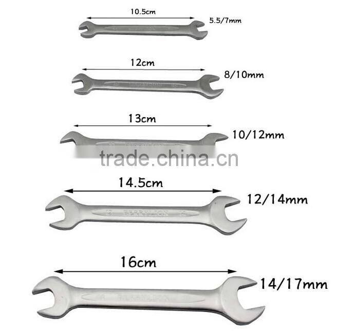 Hot selling 14pcs canvas packing combination wrench set with mirror finished