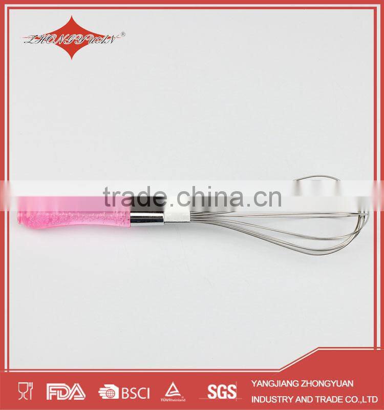 10" rotating stainless steel manual wire egg beater kitchen whisk