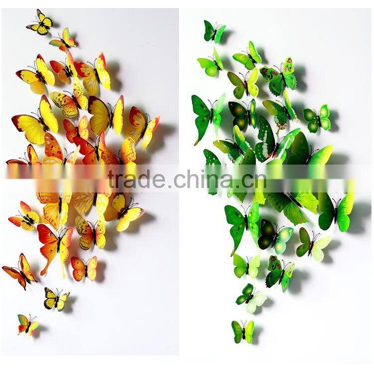 Hot Sale 3D Butterfly Wall Sticker Crafts Butterflies Decor Wall Sticker Decorative