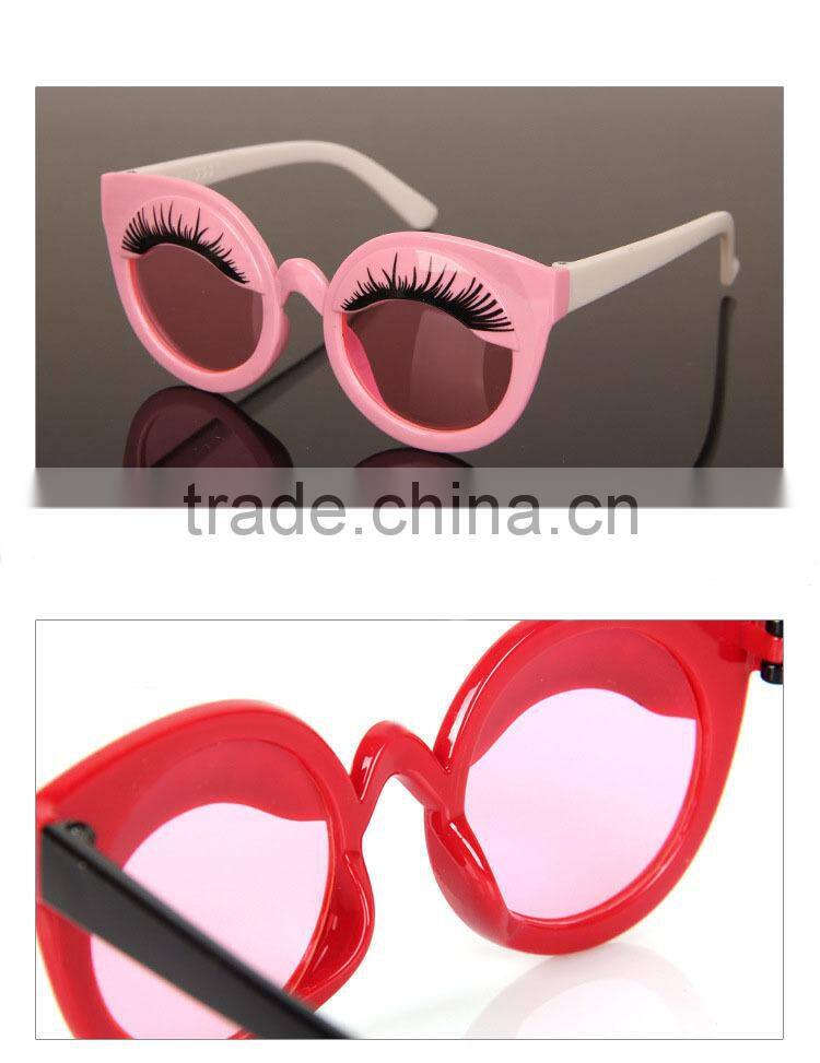 Orinigal Sun Glasses Wholesale Eyelash-Shape Party Sunglasses Kids Sunglases