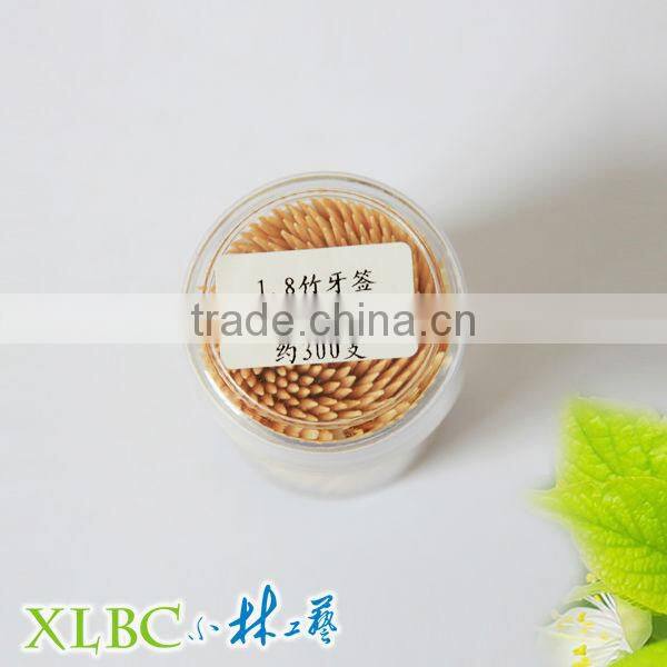 6.5cm*1.8mm C little round Jar bamboo two point toothpick