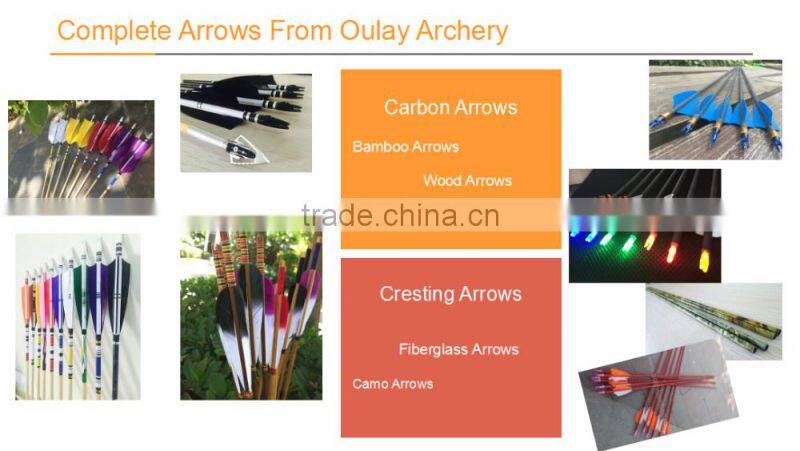 Pine Cresting Wood Bow And Arrows With Copper Bullet Tips and Covering Tung Oil