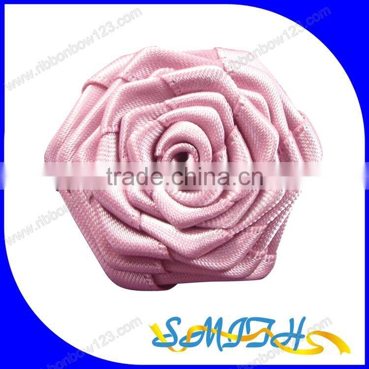 Crystal decorative handmade ribbon flowers for dresses