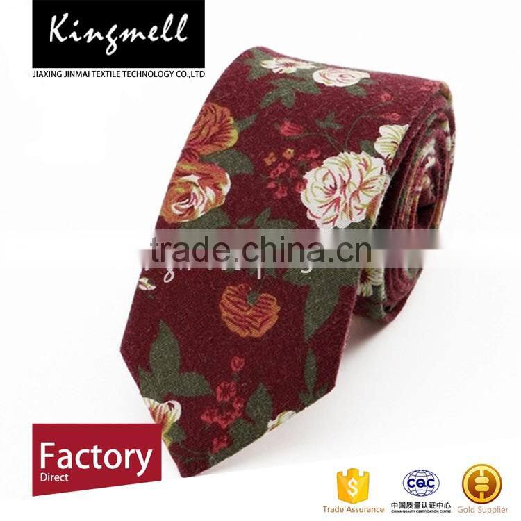 Digital printing flowers custom-made cotton men's ties