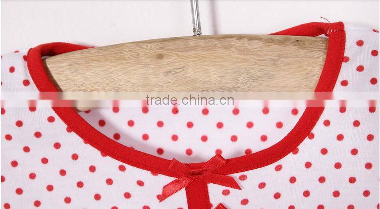 little girl dots printed 100% cotton nightgown