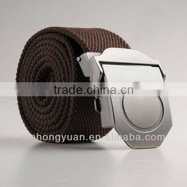 good quality military canvas tan belt for men