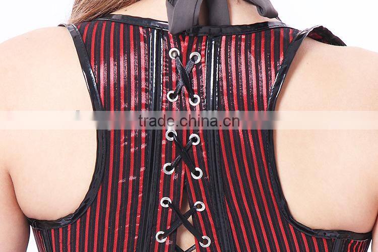 2015 Newest style seamless conjoined one set body shaping corset with long skirt