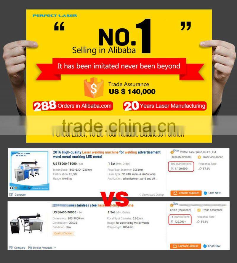 Double light path led laser welding machine for advertising sinage letter making PE-W300II